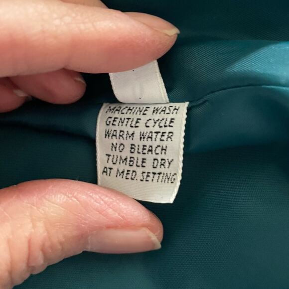 Vintage Samuel Robert by Peter Hatsi Androu Teal Ultra Suede Skirt Suit - Picture 9 of 12